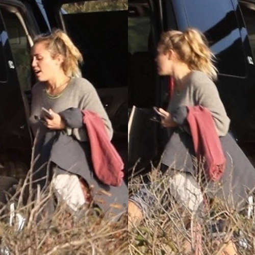 Miley Cyrus Spotted Departing Malibu Beach in Breezy, Bohemian Style